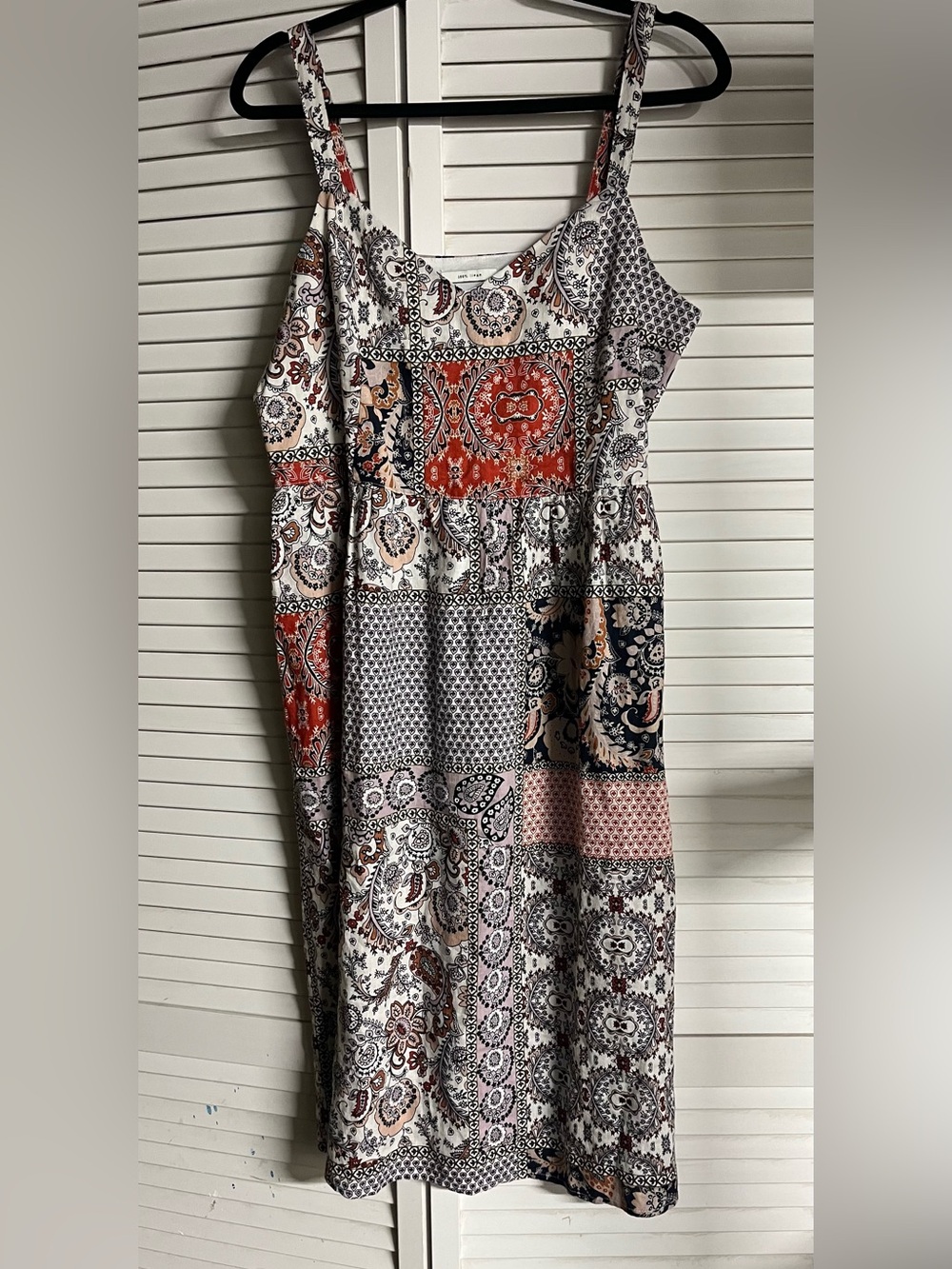 Rachel Zoe 100% Linen Floral Patchwork Sundress